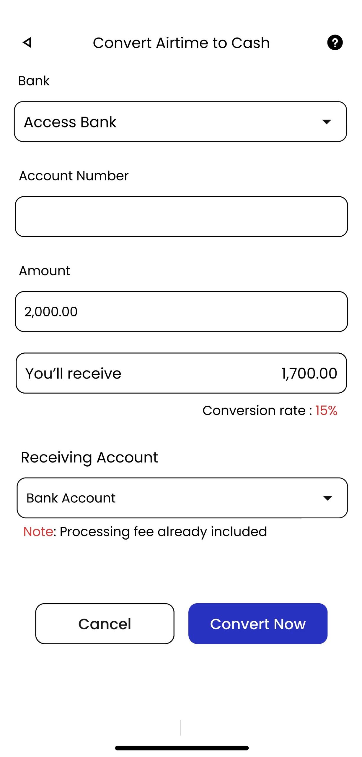 Paylink Africa UI UX mobile app screen 3