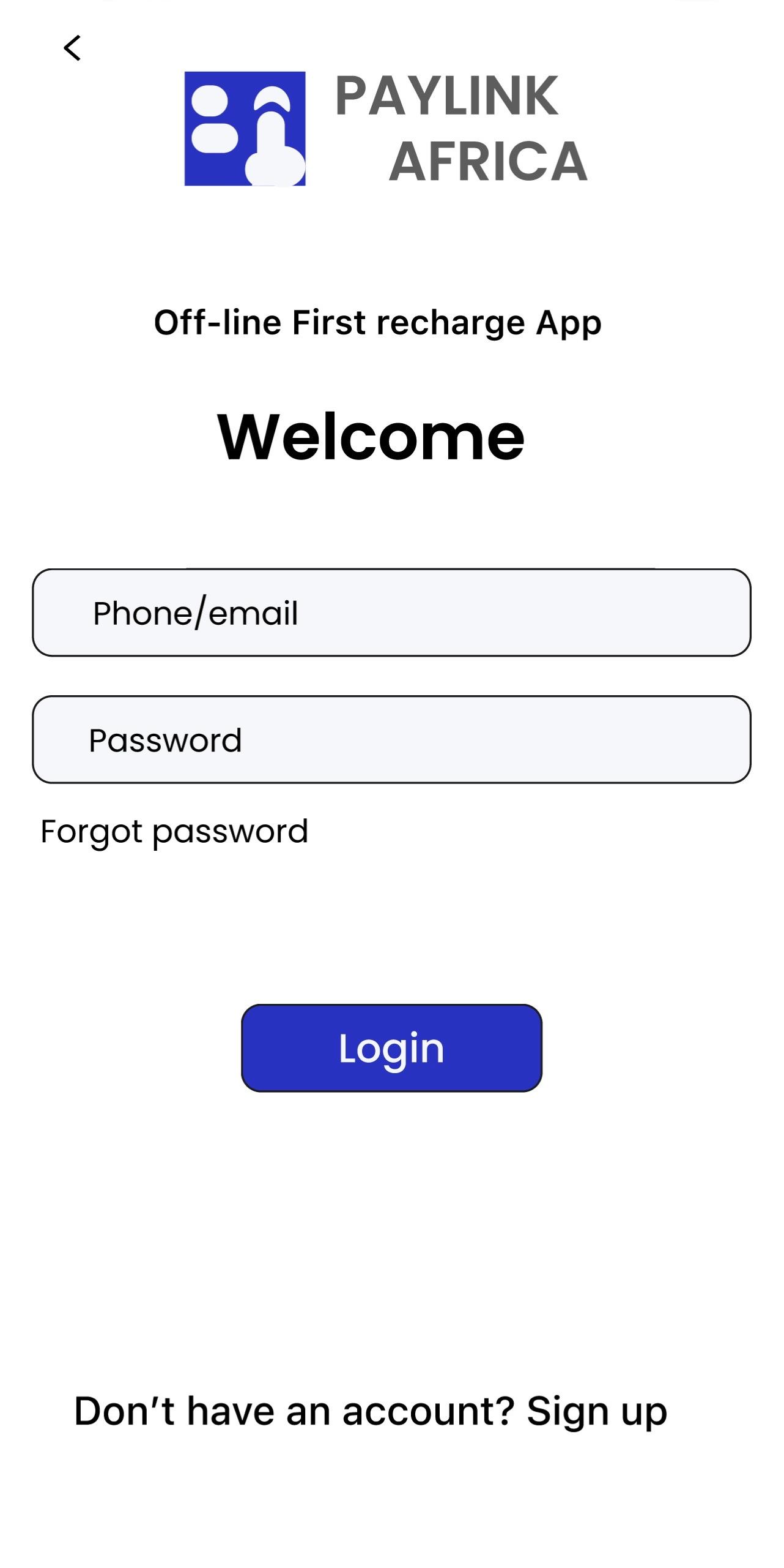 Paylink Africa UI UX mobile app screen 4