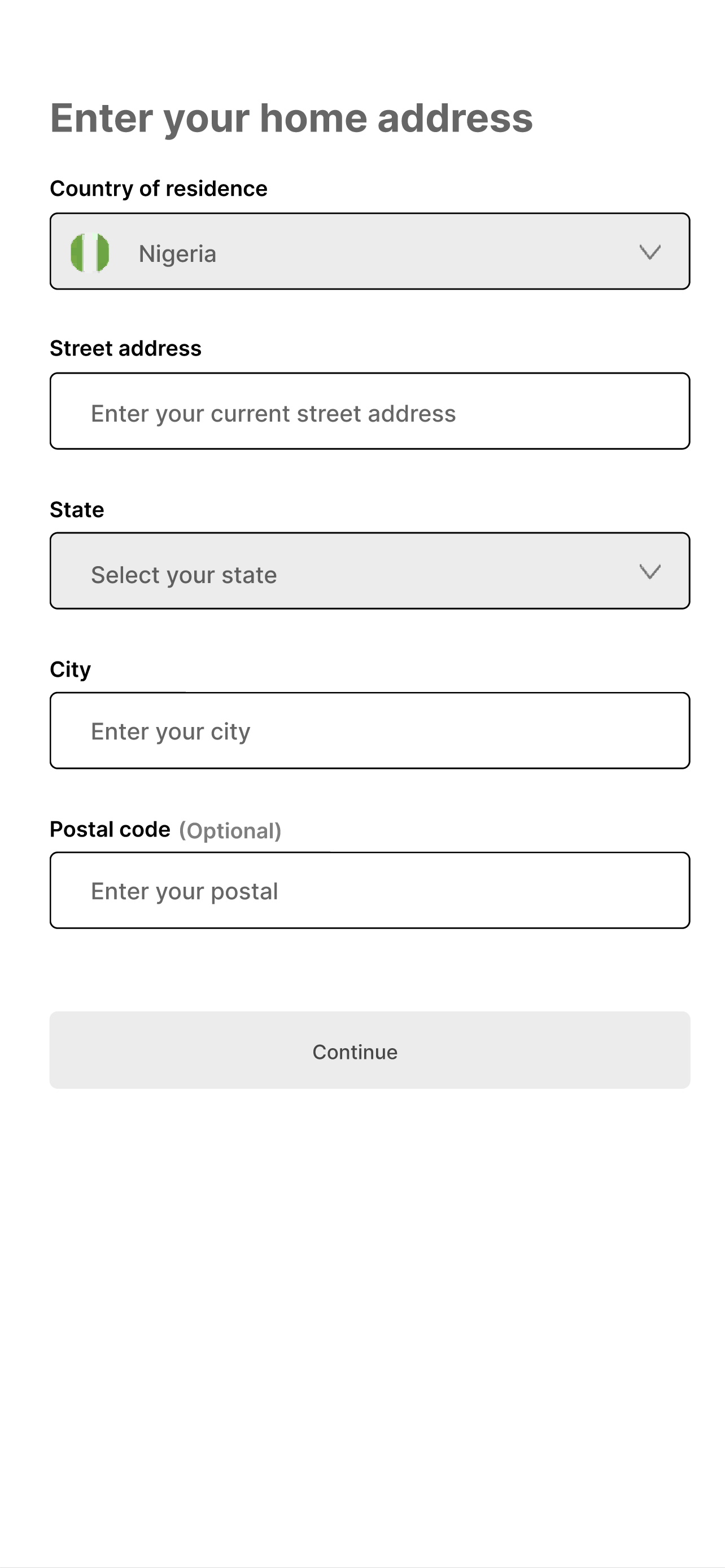 Paylink Africa UI UX mobile app screen 6